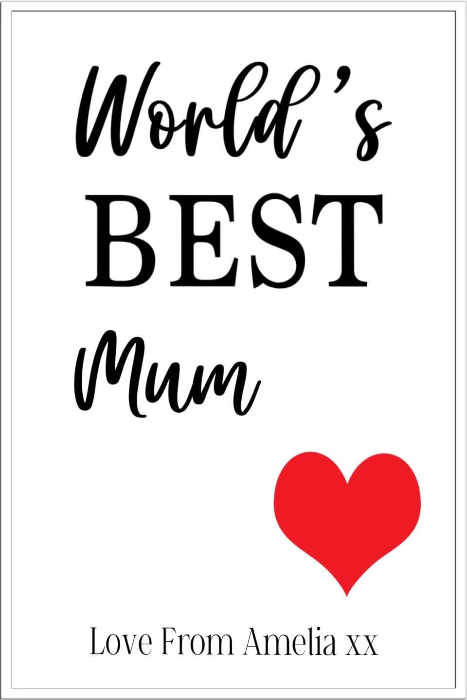 World's Best Personalised Framed Print